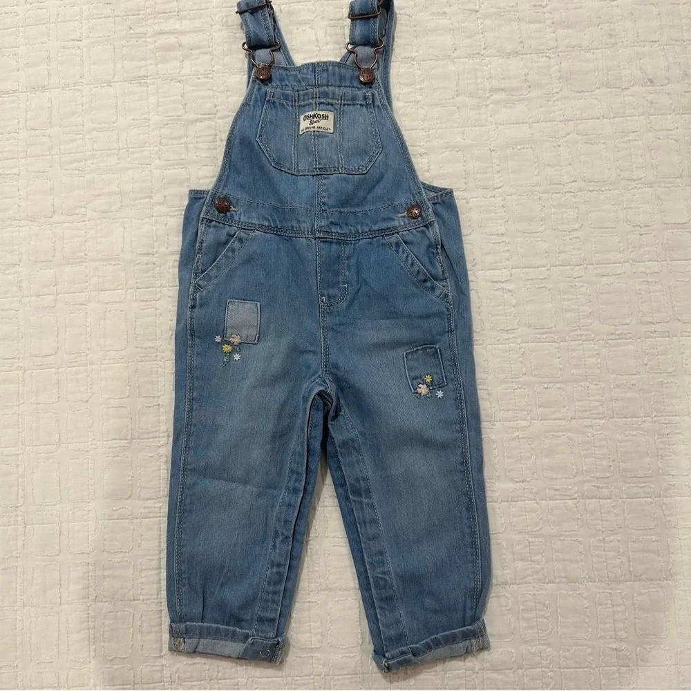 OshKosh B’gosh Floral Patch Overalls
